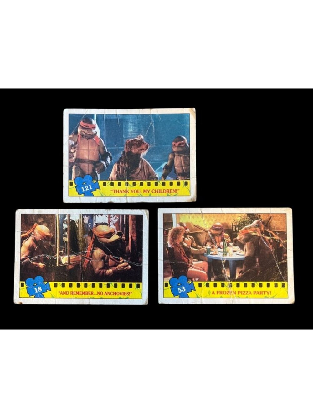 Teenage Mutant Ninja Turtles 1990 Movie Trading Cards Lot Of 9 Vintage Topps - Picture 4 of 4